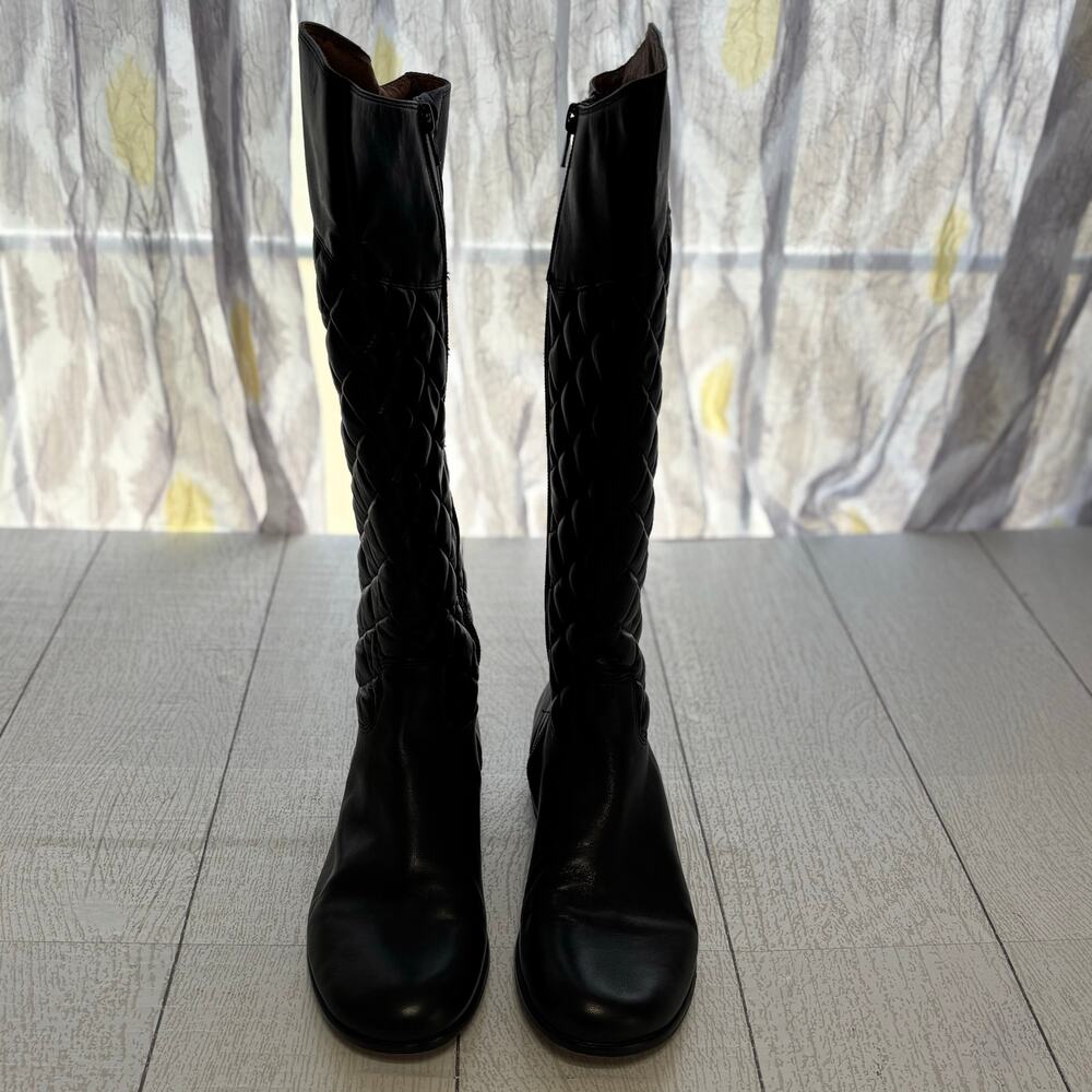 Corso Como Black Leather Over Knee Riding Boots Size 6